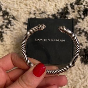 100% AUTHENTIC DY CableClassic Bracelet w Diamonds
